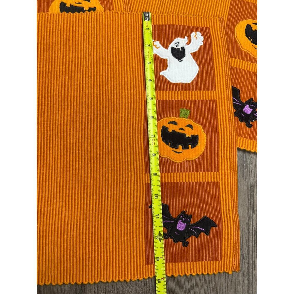 Halloween Placemats Set of 4 Ghost Pumpkin Bat Orange Vintage Target 2008 NWT - Picture 4 of 7